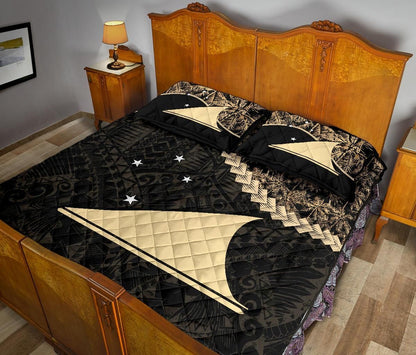 Tokelau Polynesian Quilt Bed Set Golden Coconut
