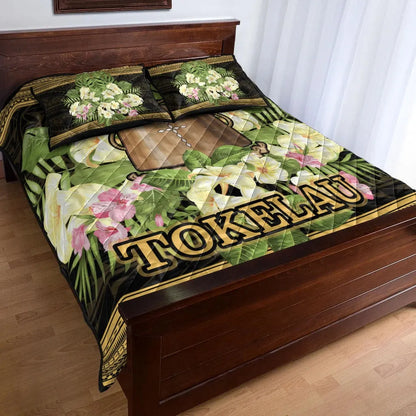 Tokelau Quilt Bed Set - Polynesian Gold Patterns Collection