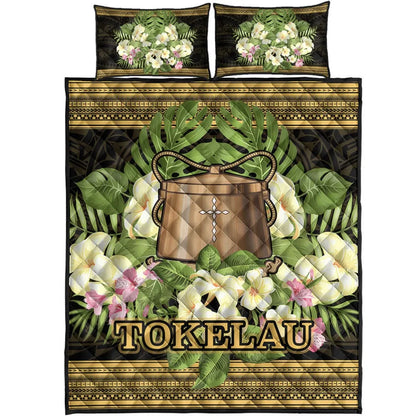 Tokelau Quilt Bed Set - Polynesian Gold Patterns Collection