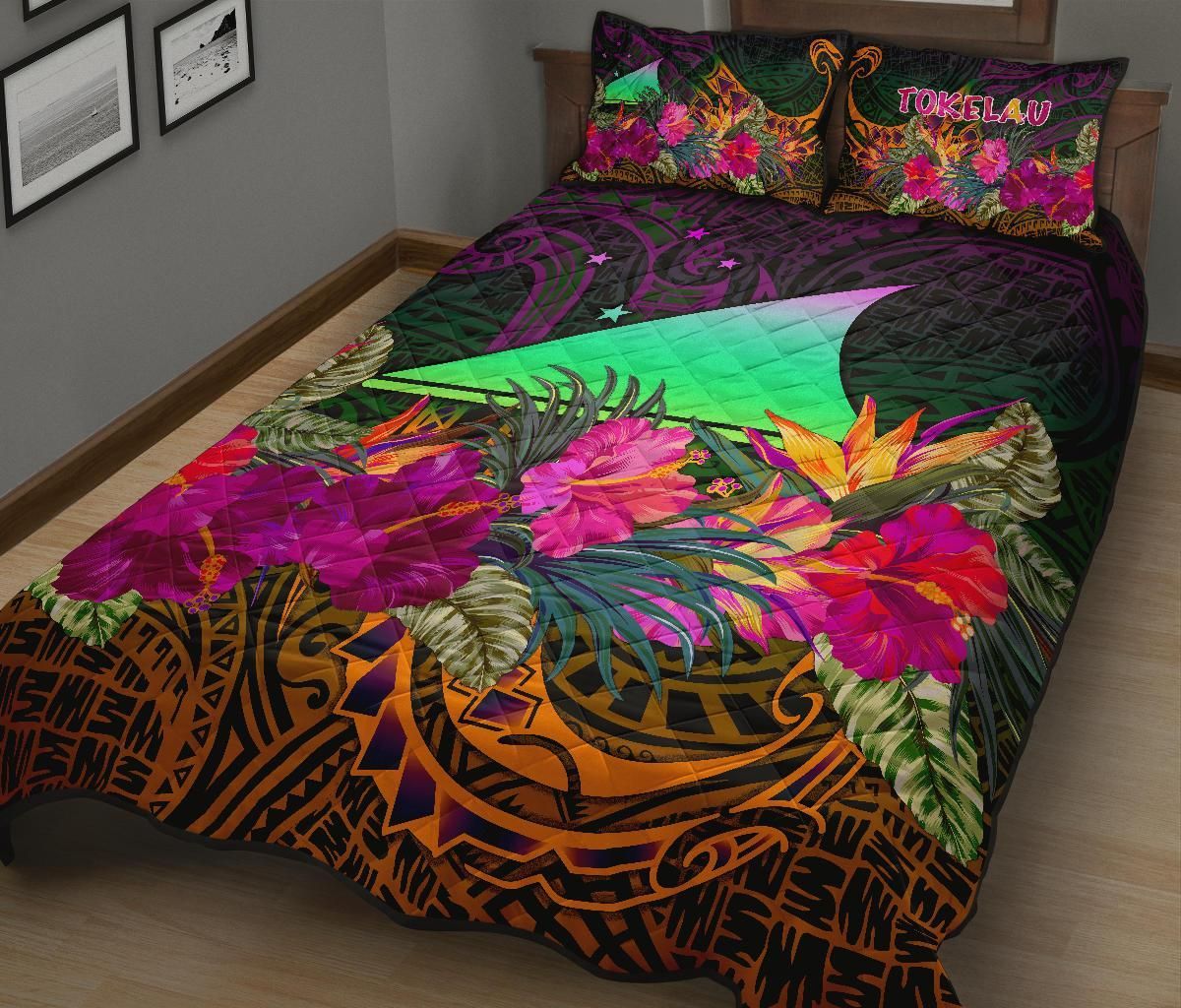 Tokelau Quilt Bed Set - Summer Hibiscus