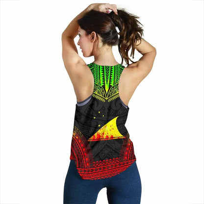 Tokelau Women Racerback Tank - Polynesian Chief Reggae Version