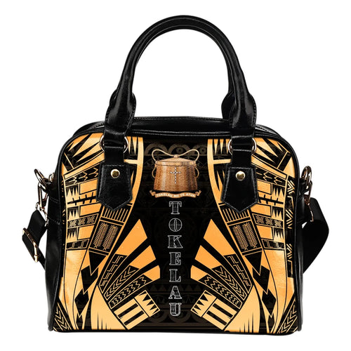 Tokelau Shoulder Handbag - Polynesian Tattoo Gold