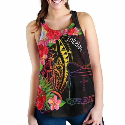 Tokelau Women Racerback Tank - Tropical Hippie Style