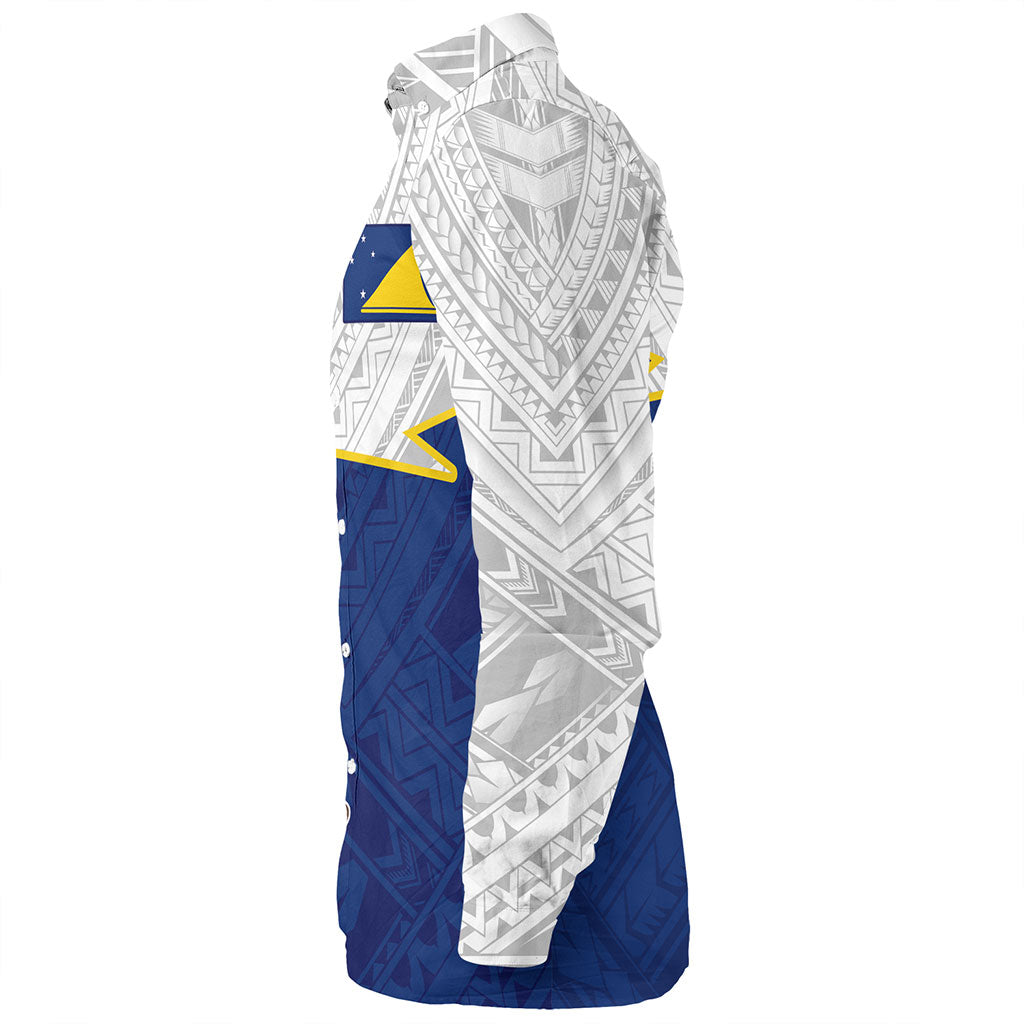 Tokelau Long Sleeve Shirt Polynesian Tattoo Flag And Coat Of Arms