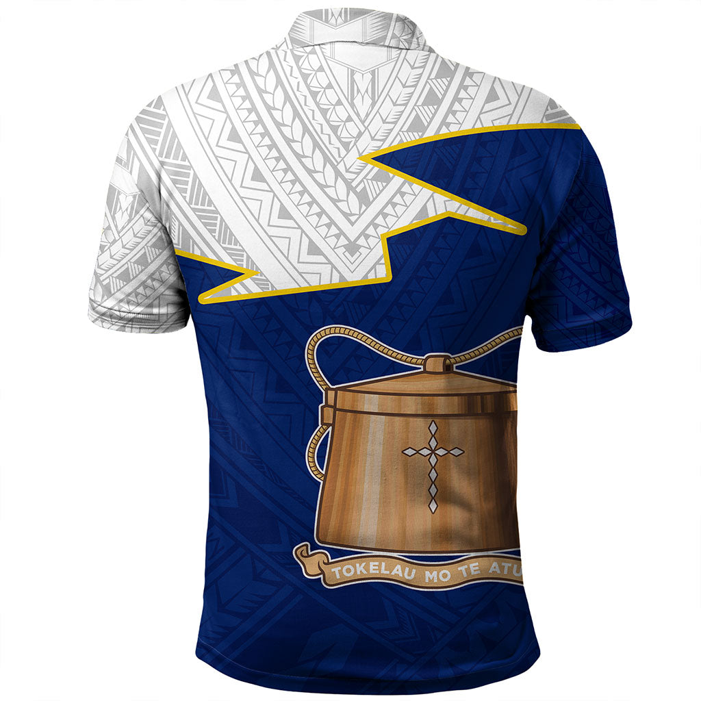Tokelau Polo Shirt Polynesian Tattoo Flag And Coat Of Arms