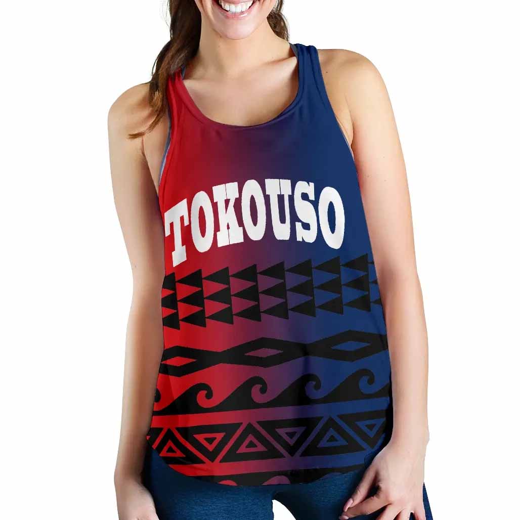 Tokouso Women Racerback Tank - Polynesian Pattern