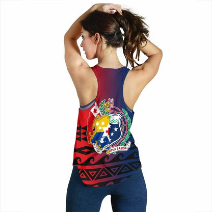 Tokouso Women Racerback Tank - Polynesian Pattern