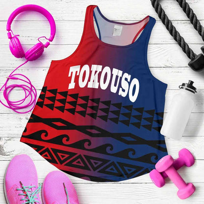 Tokouso Women Racerback Tank - Polynesian Pattern