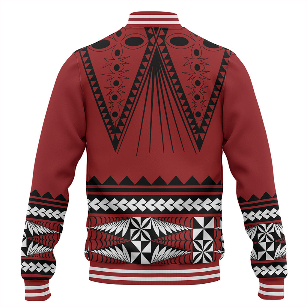 Tonga Baseball Jacket Polynesia Island Ngatu Pattern Style