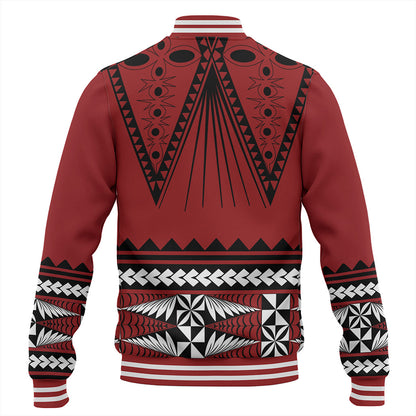 Tonga Baseball Jacket Polynesia Island Ngatu Pattern Style