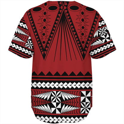 Tonga Baseball Shirt Polynesia Island Ngatu Pattern Style