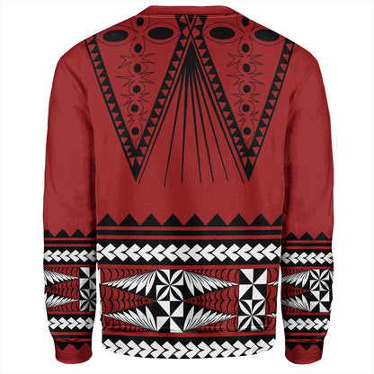 Tonga Sweatshirt Polynesia Island Ngatu Pattern Style