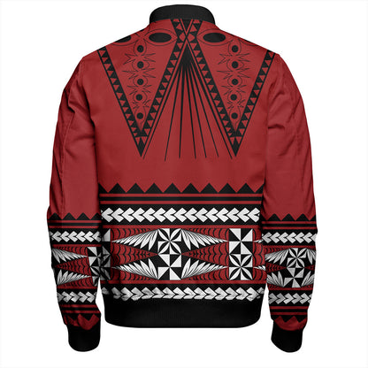 Tonga Bomber Jacket Polynesia Island Ngatu Pattern Style