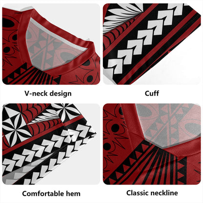 Tonga Rugby Jersey Polynesia Island Ngatu Pattern Style