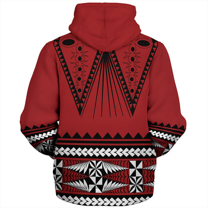 Tonga Sherpa Hoodie Polynesia Island Ngatu Pattern Style