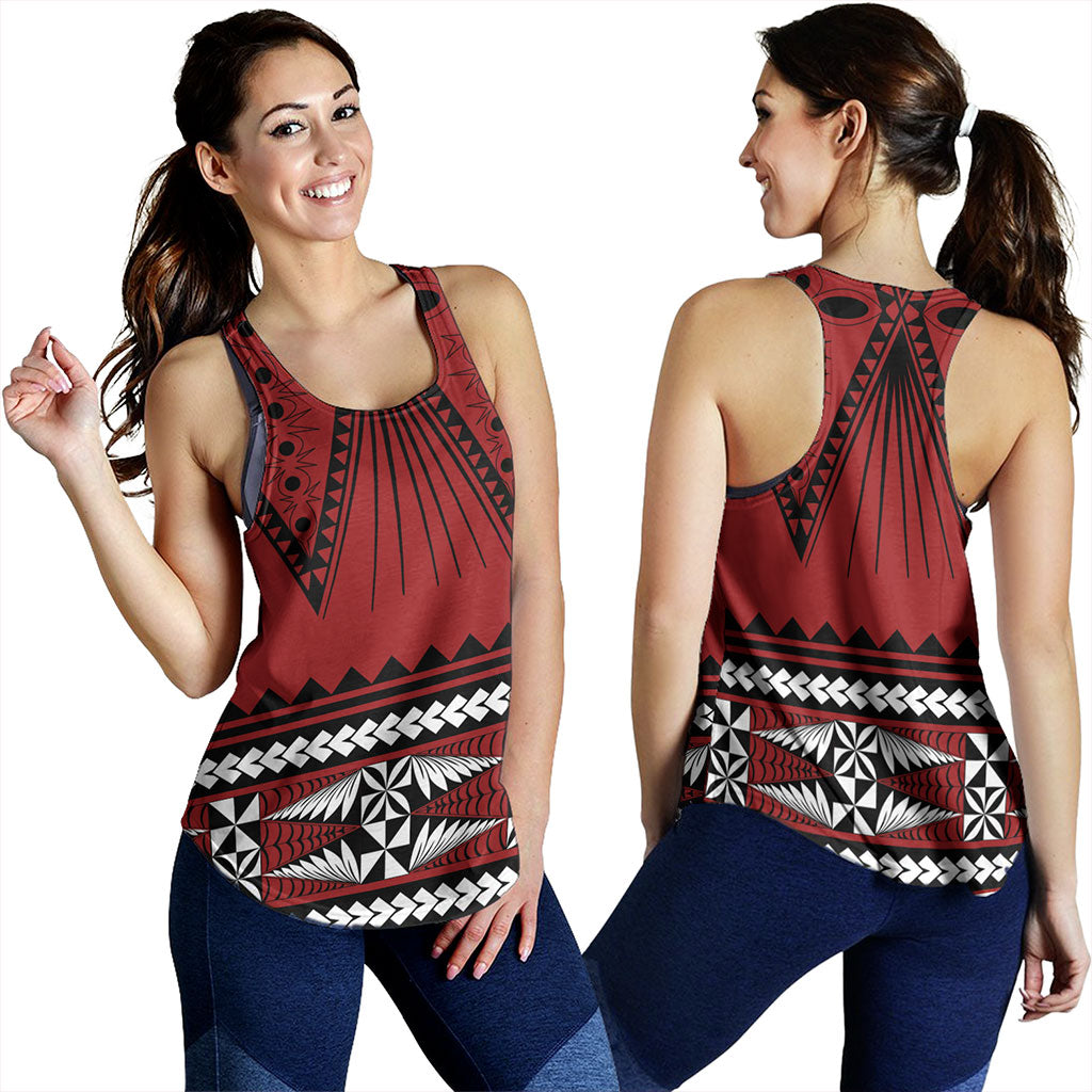 Tonga Women Tank Polynesia Island Ngatu Pattern Style
