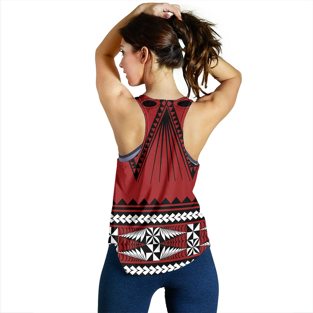 Tonga Women Tank Polynesia Island Ngatu Pattern Style