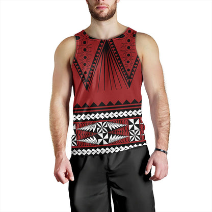 Tonga Tank Top Polynesia Island Ngatu Pattern Style