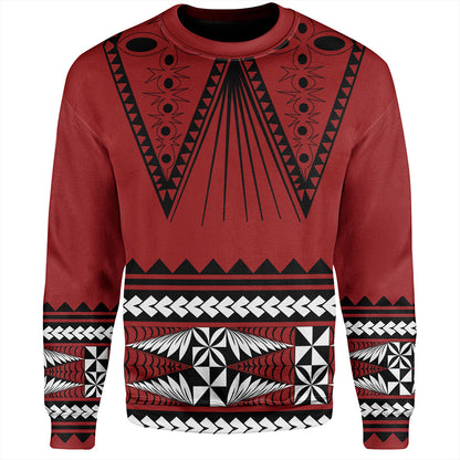 Tonga Sweatshirt Polynesia Island Ngatu Pattern Style