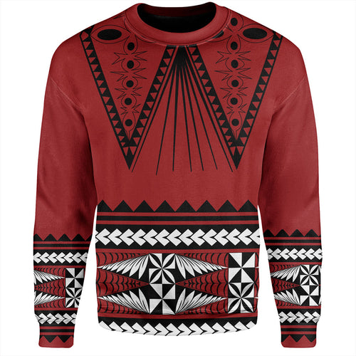 Tonga Sweatshirt Polynesia Island Ngatu Pattern Style