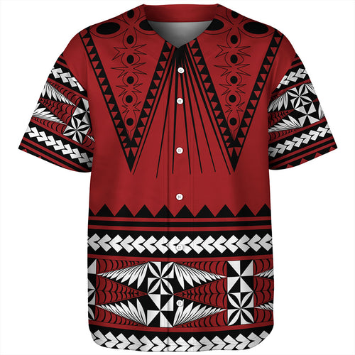 Tonga Baseball Shirt Polynesia Island Ngatu Pattern Style