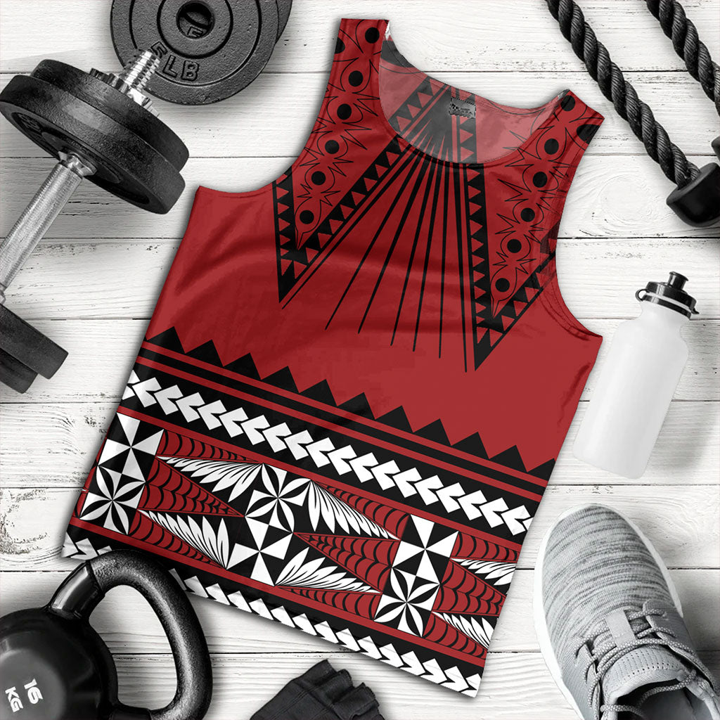 Tonga Tank Top Polynesia Island Ngatu Pattern Style