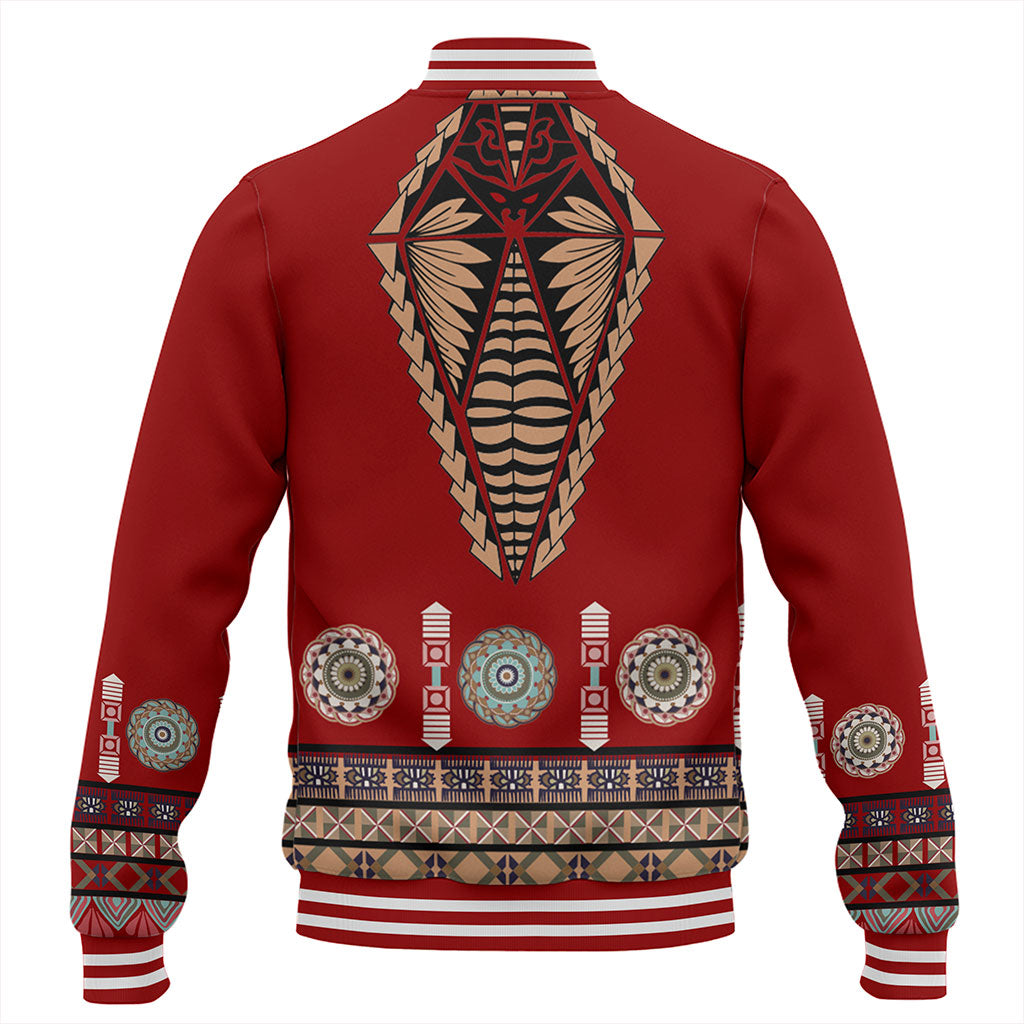 Tonga Baseball Jacket Ngatu Design Fabric