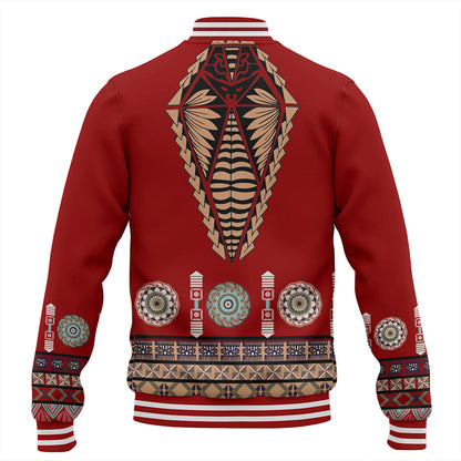 Tonga Baseball Jacket Ngatu Design Fabric