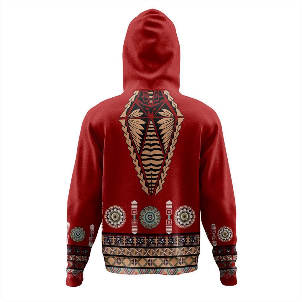 Tonga Hoodie Ngatu Design Fabric