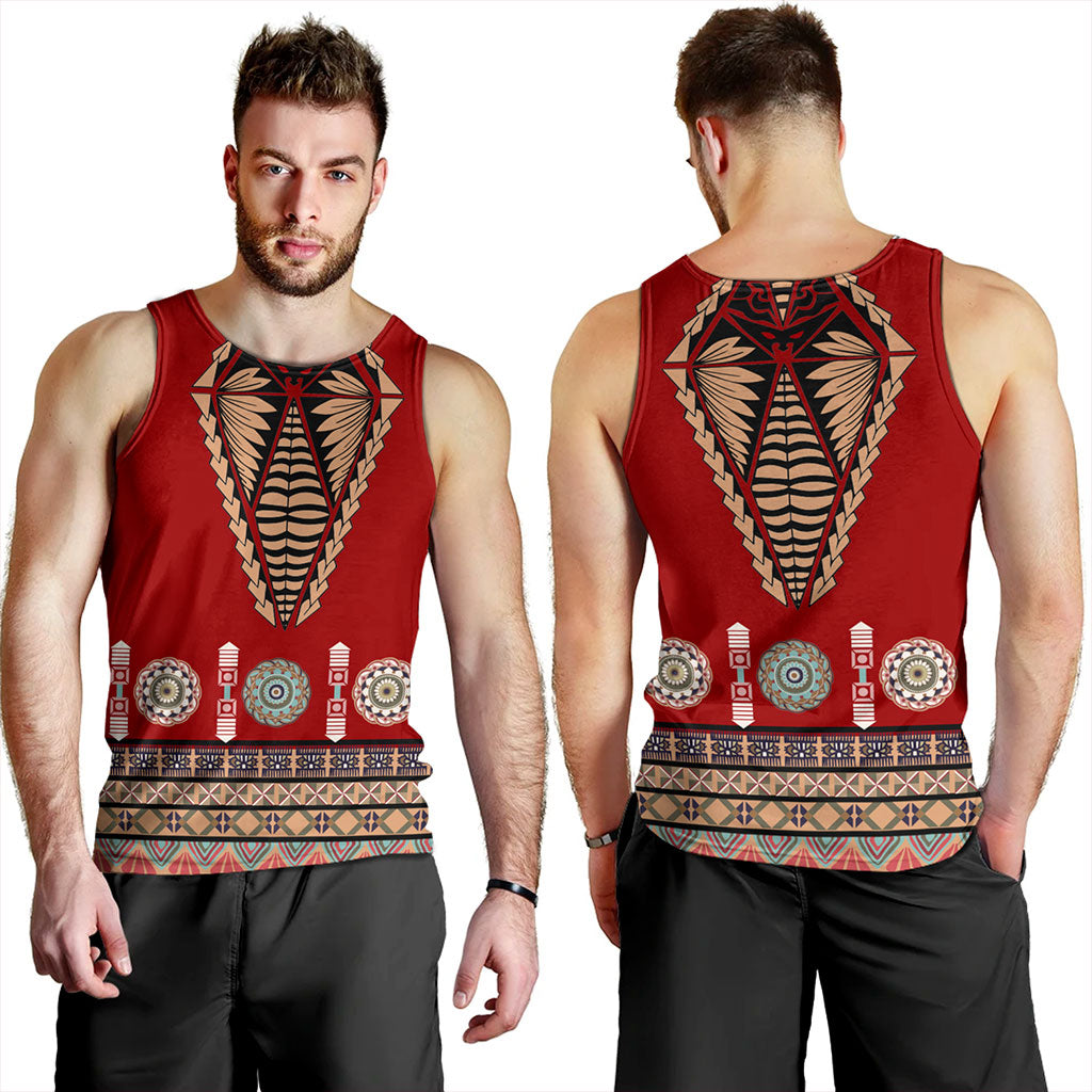 Tonga Tank Top Ngatu Design Fabric