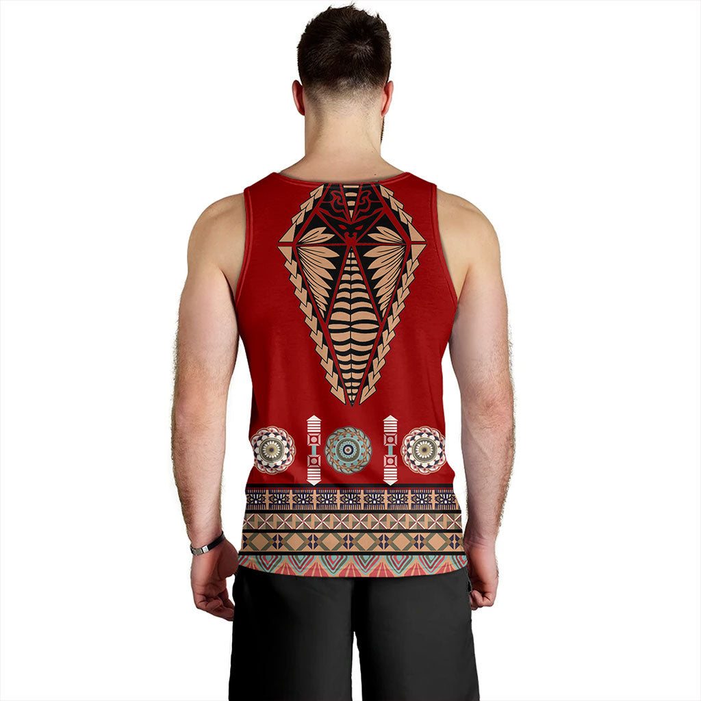 Tonga Tank Top Ngatu Design Fabric