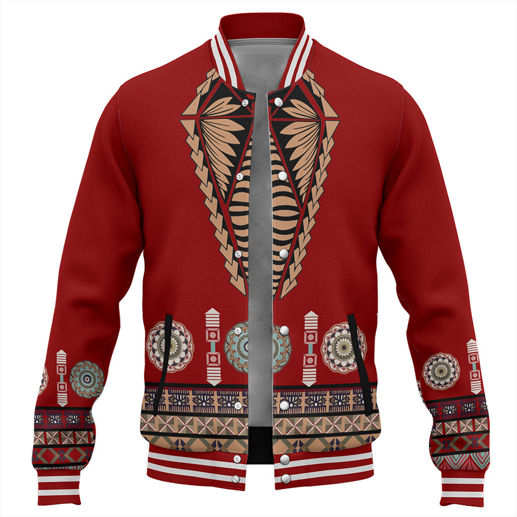 Tonga Baseball Jacket Ngatu Design Fabric