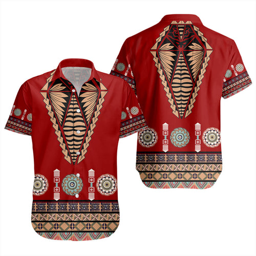 Tonga Short Sleeve Shirt Ngatu Design Fabric