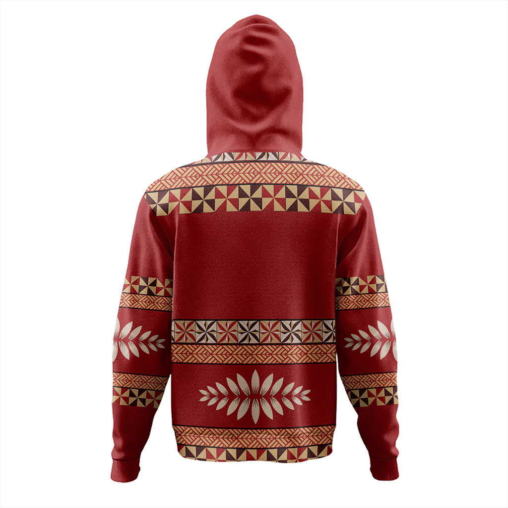 Tonga Hoodie Ngatu Design Pattern