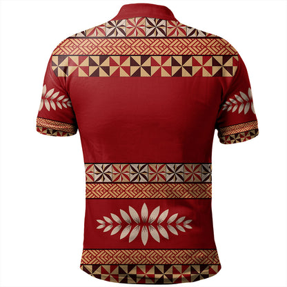 Tonga Polo Shirt Ngatu Design Pattern