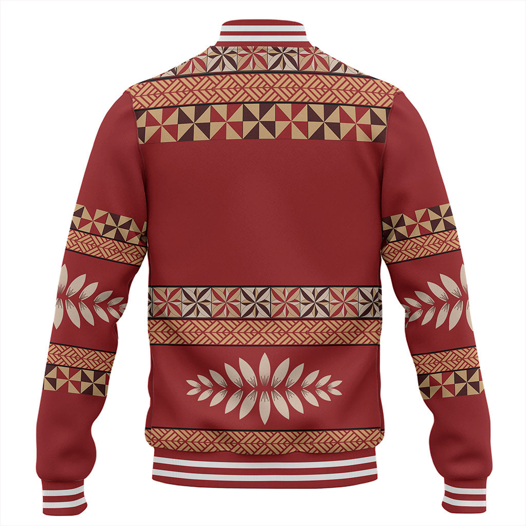 Tonga Baseball Jacket Ngatu Design Pattern
