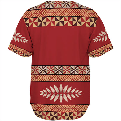 Tonga Baseball Shirt Ngatu Design Pattern
