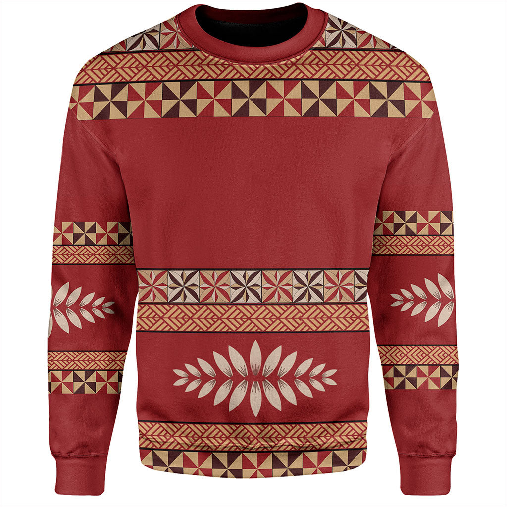 Tonga Sweatshirt Ngatu Design Pattern