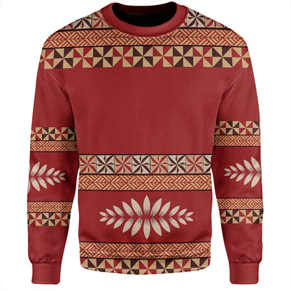 Tonga Sweatshirt Ngatu Design Pattern