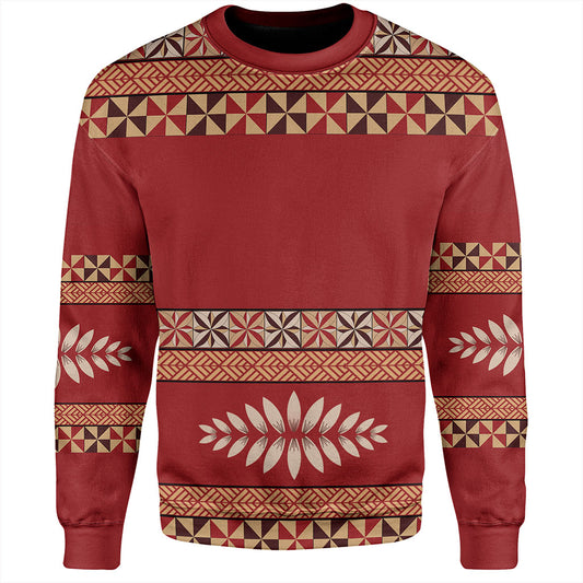 Tonga Sweatshirt Ngatu Design Pattern
