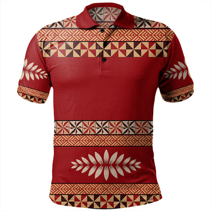 Tonga Polo Shirt Ngatu Design Pattern