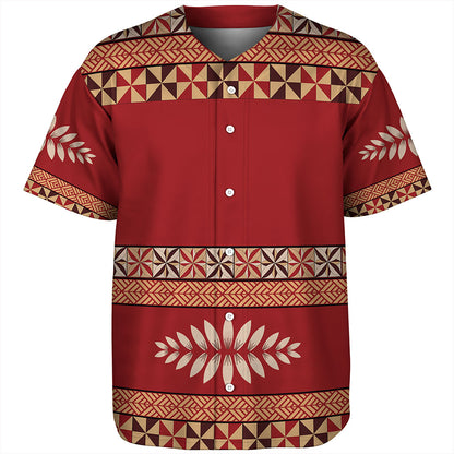 Tonga Baseball Shirt Ngatu Design Pattern