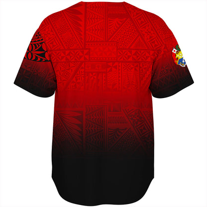 Tonga Baseball Shirt Tattoo Ngatu Coat Of Arms Tribal