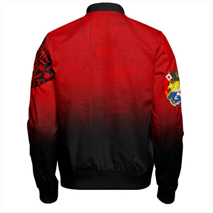 Tonga Bomber Jacket Tattoo Ngatu Coat Of Arms Tribal