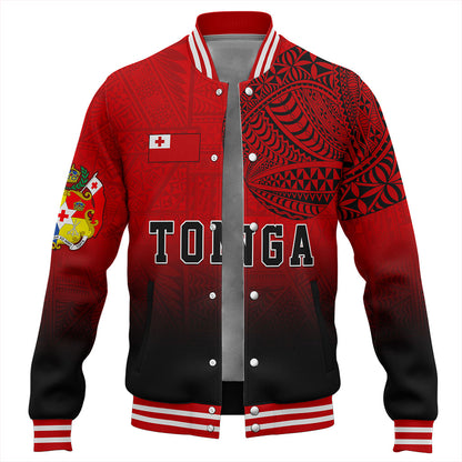 Tonga Baseball Jacket Tattoo Ngatu Coat Of Arms Tribal