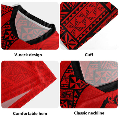 Tonga Rugby Jersey Custom Ngatu Tribal Tattoo Style