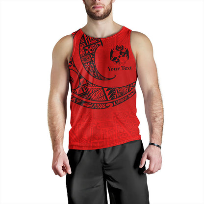 Tonga Tank Top Custom Ngatu Tribal Tattoo Style