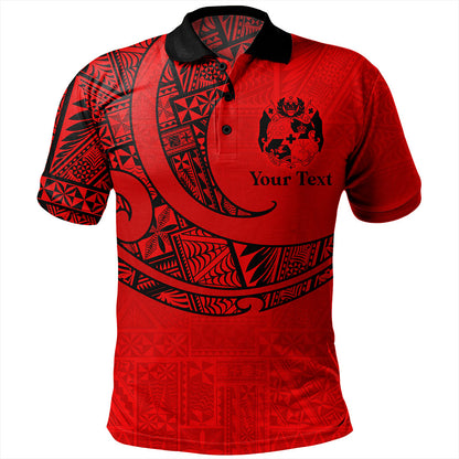 Tonga Polo Shirt Custom Ngatu Tribal Tattoo Style