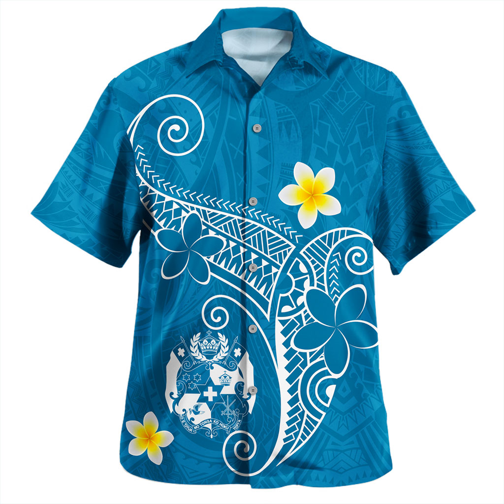 Tonga Hawaiian Shirt Polynesia Floral Tribal