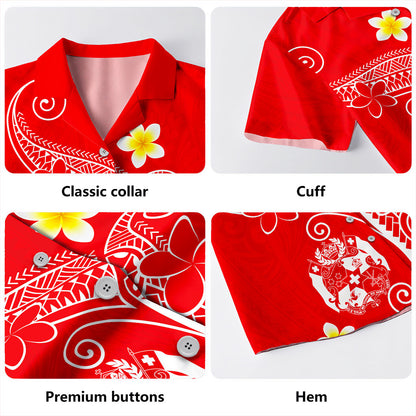 Tonga Hawaiian Shirt Polynesia Floral Tribal Ver.1